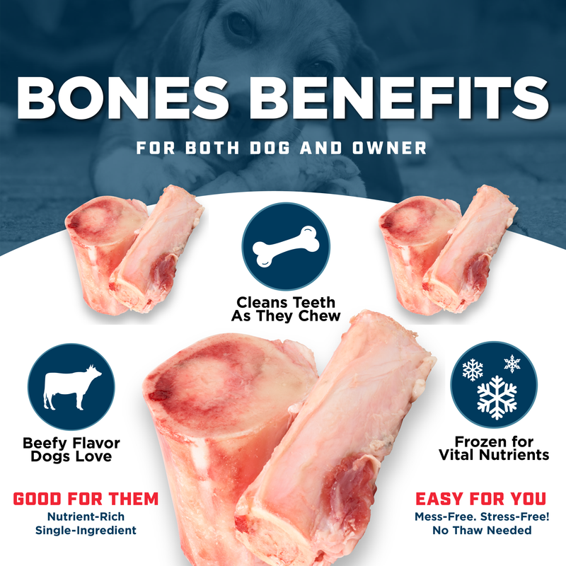 CENTER CUT RAW BEEF MARROW BONES