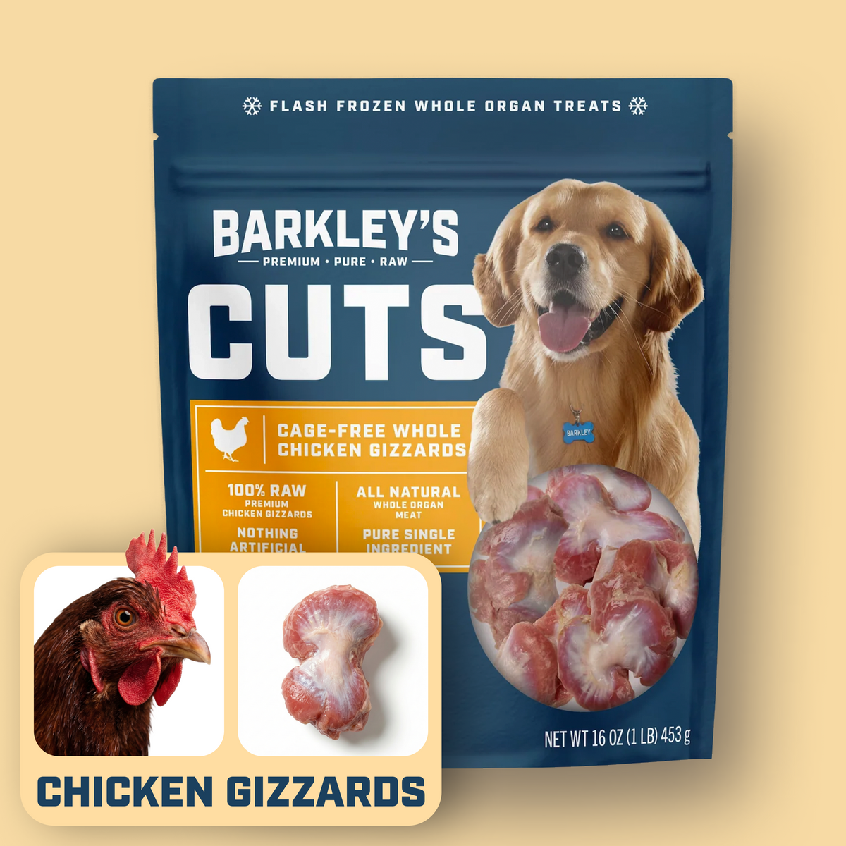 CAGE-FREE WHOLE CHICKEN GIZZARDS