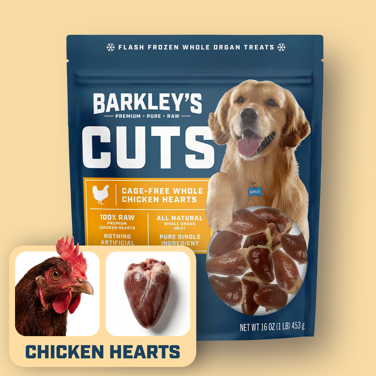 CAGE-FREE WHOLE CHICKEN HEARTS