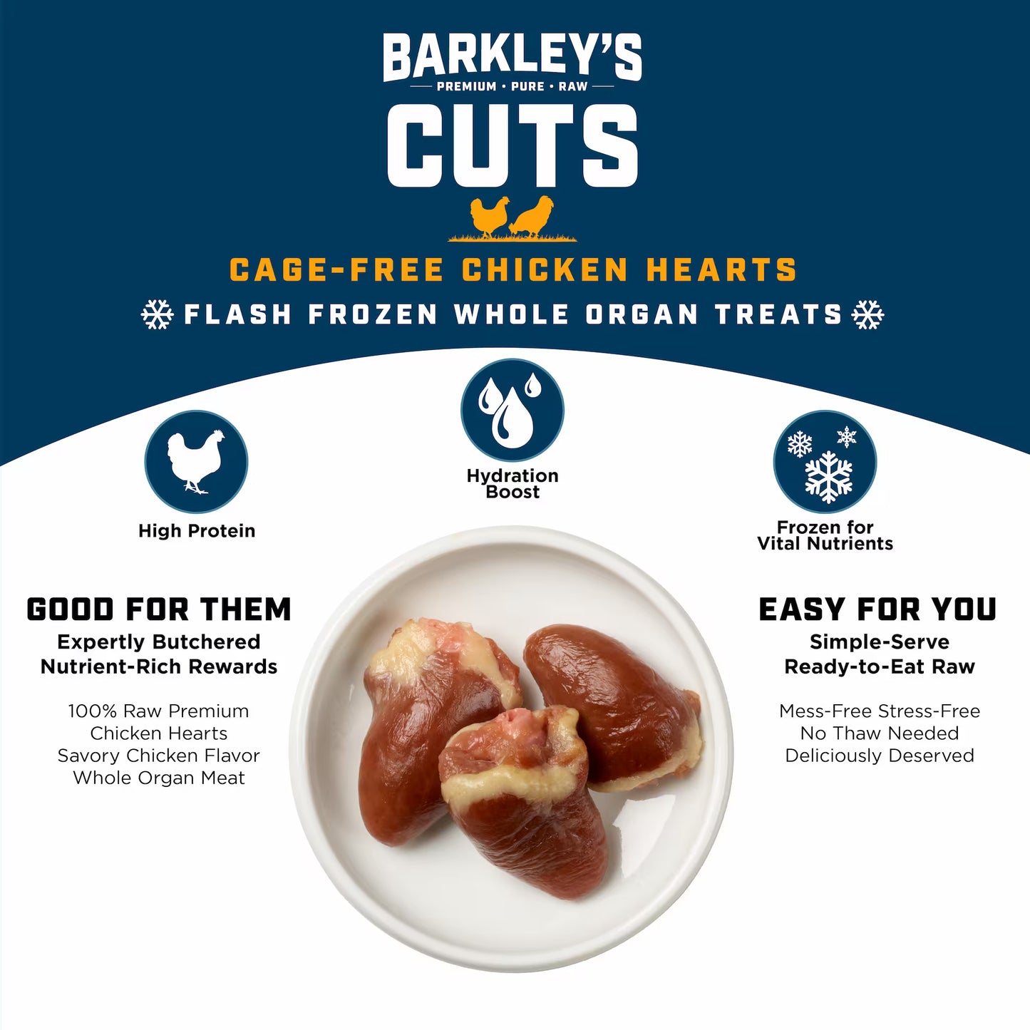 CAGE-FREE WHOLE CHICKEN HEARTS