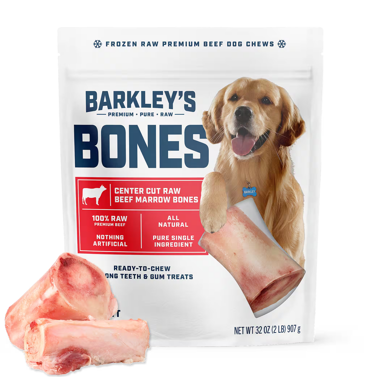 CENTER CUT RAW BEEF MARROW BONES