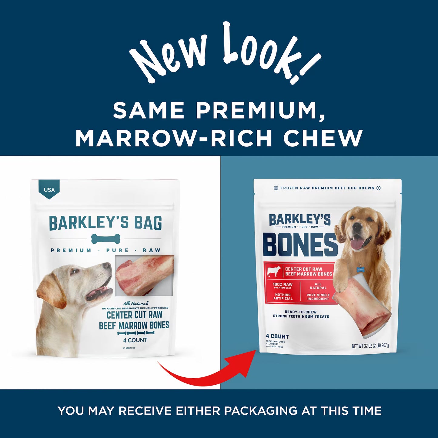 CENTER CUT RAW BEEF MARROW BONES