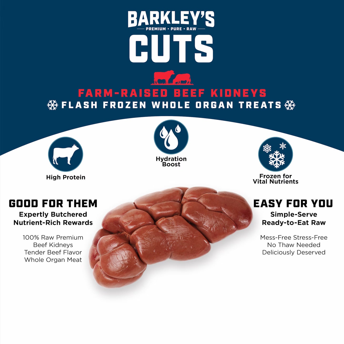 FARM-RAISED DICED BEEF KIDNEYS