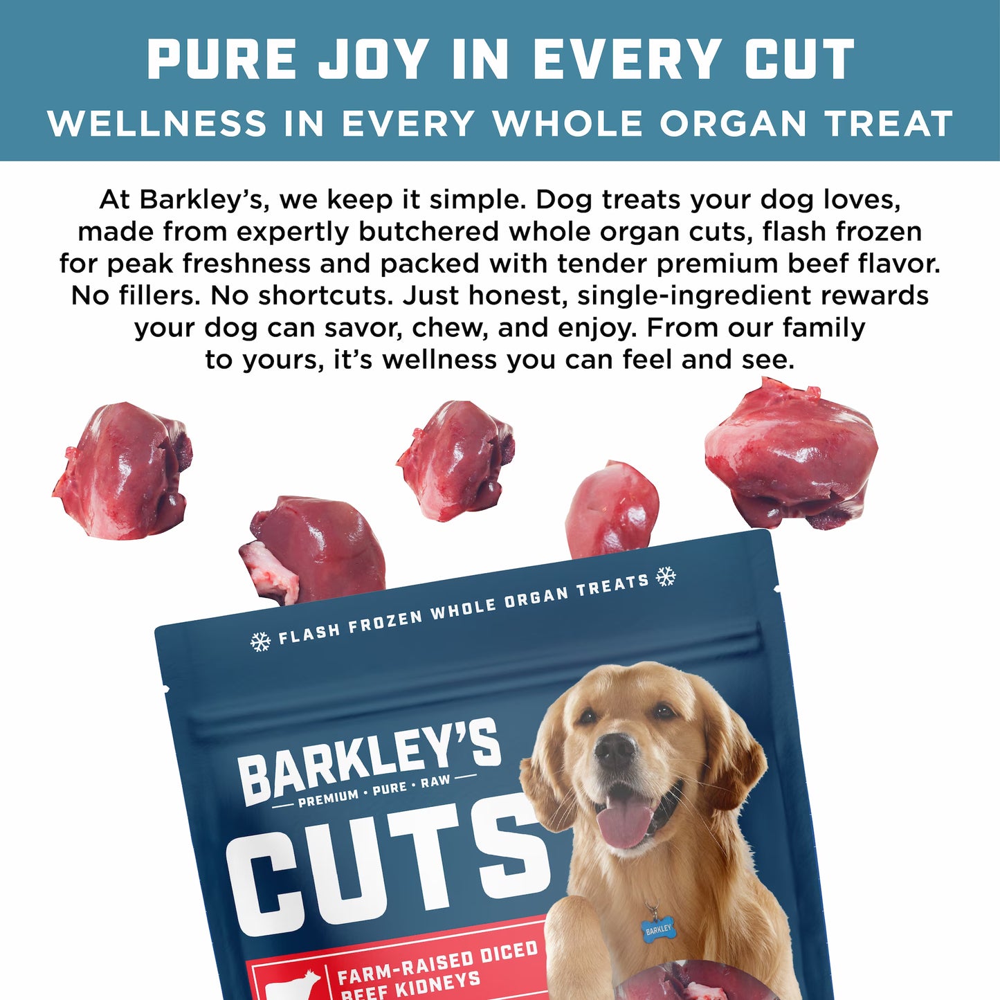 FARM-RAISED DICED BEEF KIDNEYS